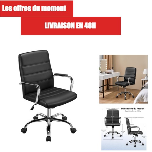 Yaheetech fauteuil bureau - fauteuil,