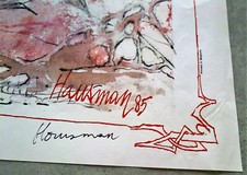 Rare Grand poster Laiyna René Hausman signé