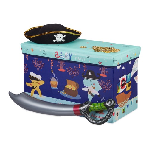 Coffre jouets enfants pouf - coffre, à