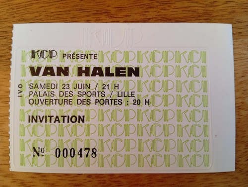 Ticket billet concert van - /, de