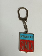 KEYCHAIN - SIMCA Original Star - Vintage Metal Enamel - Garages Concessions