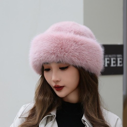 Femme fausse fourrure bonnet - fausse,