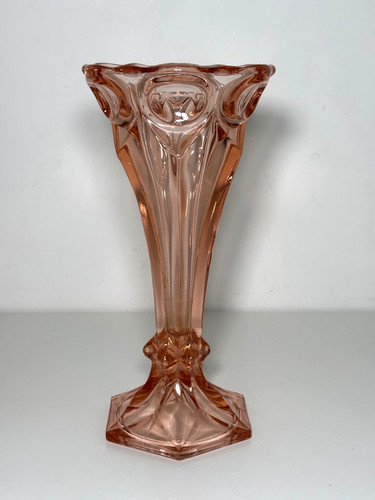 Vase cornet verre pressé - vase,