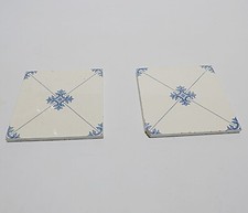 Antique 1930s 30s 40s Retro Earthenware Tile Tiles
