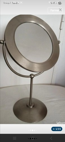 Miroir pivotant acier - en,
