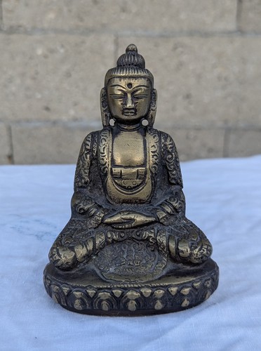 Bouddha laiton vieilli népal - ,