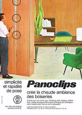 ADVERTISING 1963 PANOCLIPS wood insulation panels
