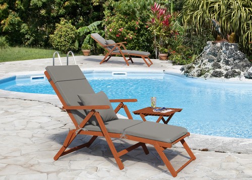 Chaise longue jardin bain - de,