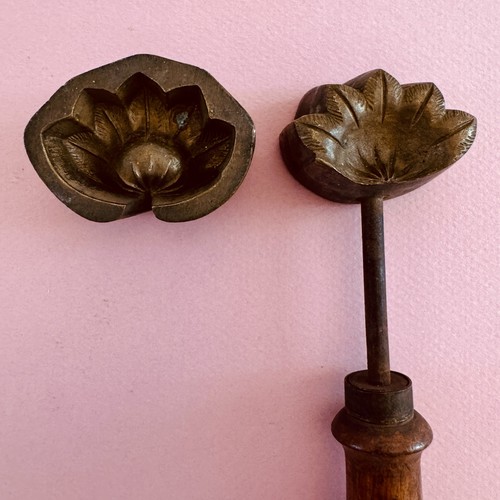 Ancien fer gaufrer feuilles - ancien, à