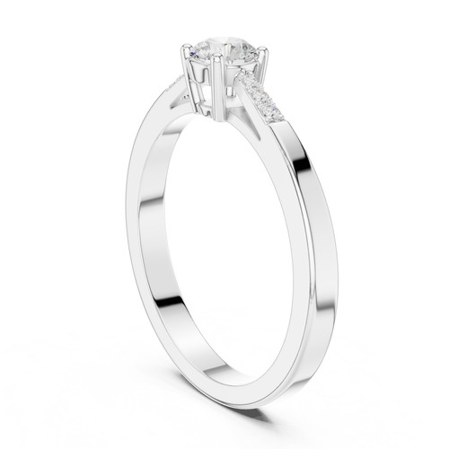 Bague fiançailles ronde - bague,