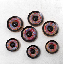 Lot 7 Boutons anciens - Bois