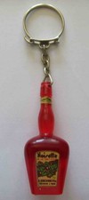 Vintage Hazelnut E. Chicanne Fils Yonne Plastic Liquor Bottle Keychain