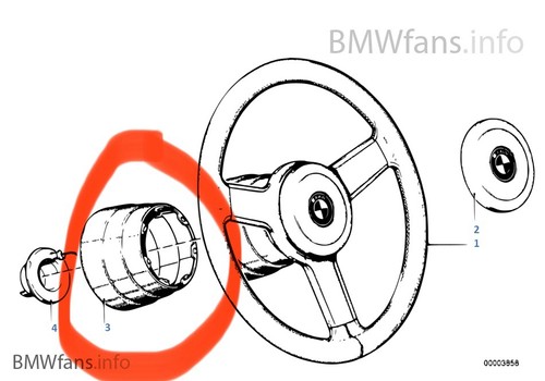 Cache moyeu volant sport - moyeu, bmw