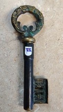 Vtg Skeleton Key Bottle Opener Corkscrew Compagnie Maritime Belge CMB Brass?