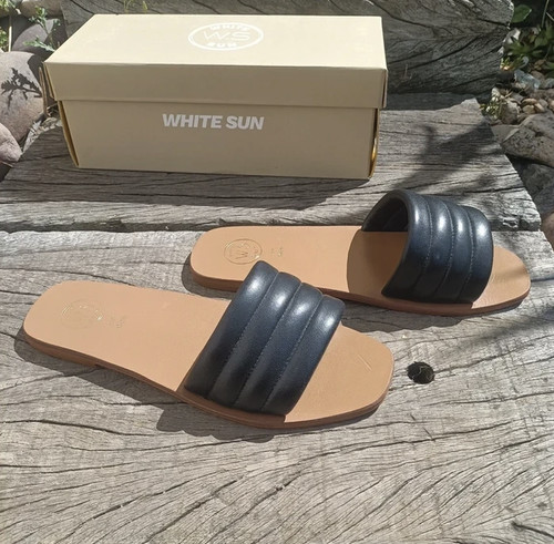 Mule cuir white - mule, sun