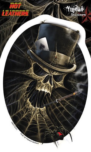 Autocollant biker spiderweb - autocollant,