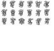 tampon alphabet arabesque en