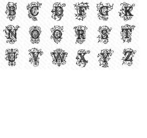 Tampon alphabet arabesque - tampon,