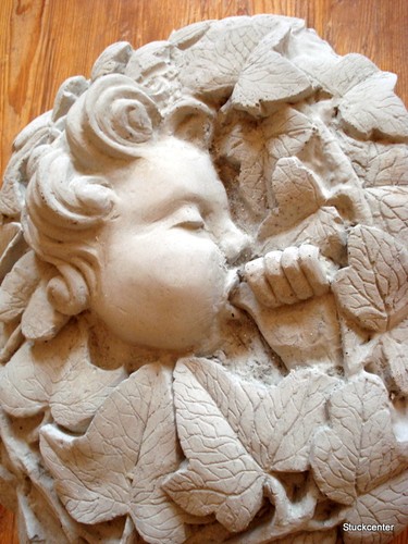 Stucco stuck medallion - stucco, -stuck