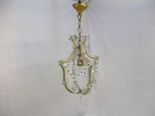 ANTIQUE GLASS SUSPENSION PAMPIL CHANDELIER FACETED SIZE