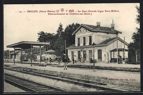 Cpa bricon gare - bricon,, la