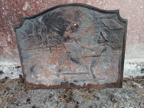 Plaque cheminée fonte - plaque,