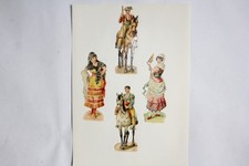 Embossed Chrome Images Cut Out Spanish Folklore Characters 1890 (50245)