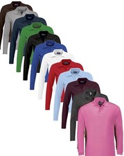 SOLS Homme Polo Piqué En Coton À Manches Longues Uni - Sans Logo S-3XL