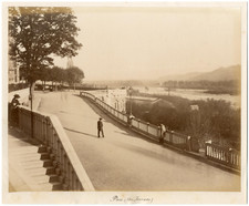 France, Pau, the Terrace, General View Vintage Albumen Print, Albumi Print