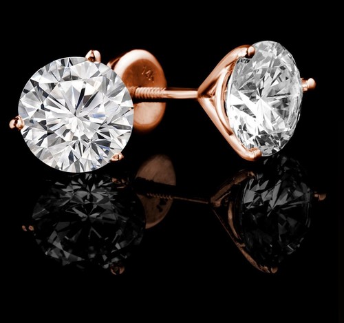 Boucles oreilles or rose - boucles, en