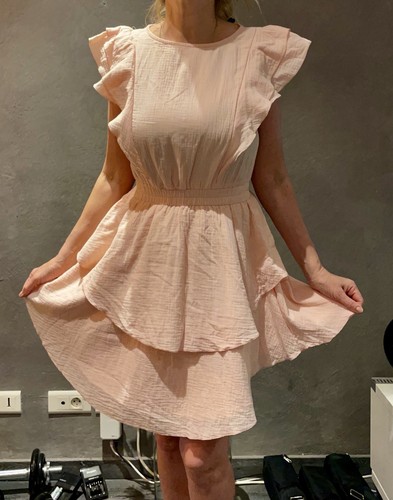 Robe rose m évasé - t, 38