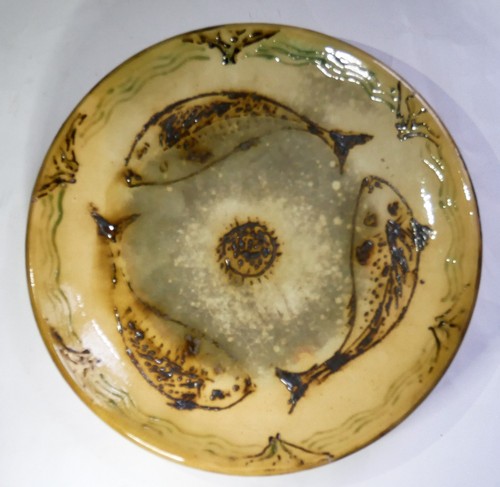 Grand plat assiette poissons - /,