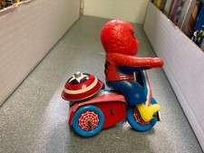 B3 Marx Spider-man Marvel Comics Tricycle 1960's missing 1 wheel