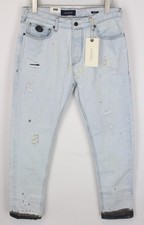 SCOTCH & SODA Dean Men's W32/L32 Blue Distressed Taper Loose Stretch Fit Jeans *