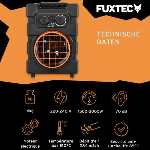 Chauffage électrique fuxtec - électrique,