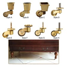 Roulette en laiton de remplacement de chaise de bureau, roulette de meubles