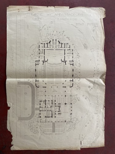 Ancien plan architecte - d’architecte,
