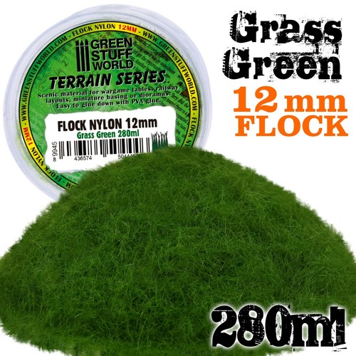 Herbe statique 12mm vert - statique,