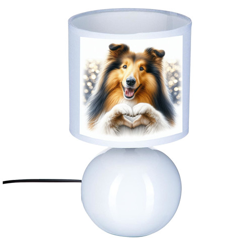 Lampe chevet blanc chien - chevet,