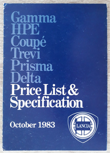 Lancia range price list - lancia,