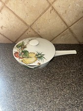 Vintage Faience Ceramic Caquelon Villeroy And Boch Luxembourg Fondue Pot Pan