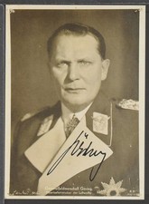 ✔️ GERMANY 3. Reich Hermann Göring RARE SIGNATURE POSTCARD - REPRODUCTION!!!