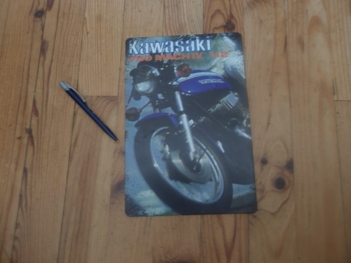 Kawasaki 750 plaque métal - h2,