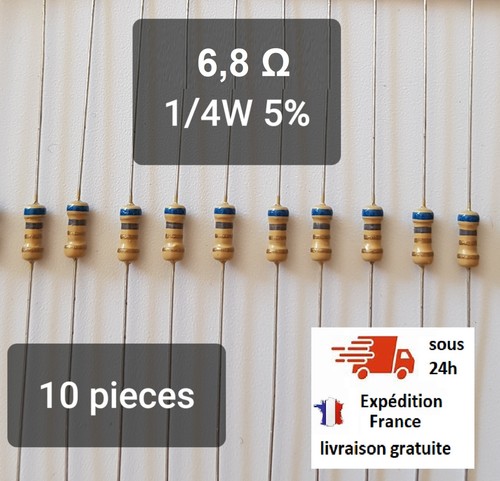 Résistance 8ohm pièces - résistance, 6,8ohm