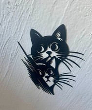 Déco Murale Chats Noir 20 cm