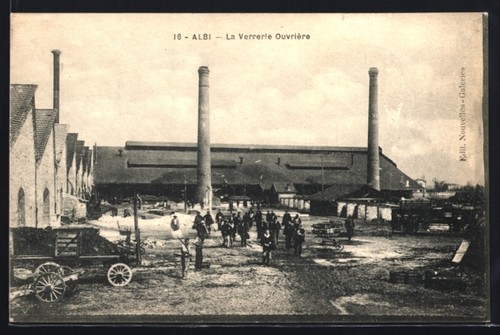 Cpa albi verrerie - la,