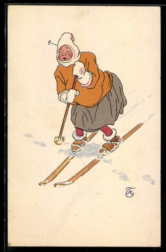 Carte postale artiste femme - carte,