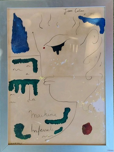 Jean cocteau dessin gouache - jean,