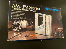 VTG Sanyo M-G2 Portable AM/FM Radio Cassette Player Rare HTF Tested In Box