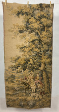 Vintage French Gobelin Animal Hunting Scene Wall Hanging Tapestry 145x65 cm